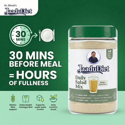 Dr Bimal's Jaadu Diet Daily Salad Mix - Ajwain Jeera Flavor | 300g (30 Servings)