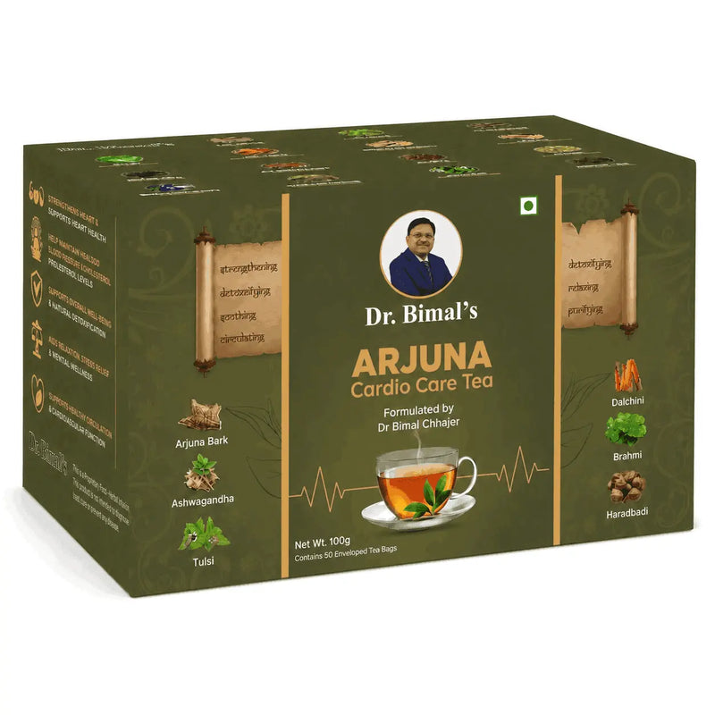 Jaadu Diet Arjuna Cardio Care Tea with Ashwagandha, Shankhpushpi & Brahmi | 50 Tea Bags